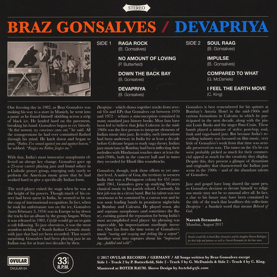 Braz Gonsalves, Pam Crain - Devapriya