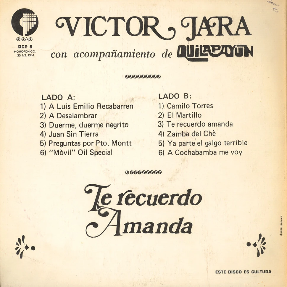 Victor Jara - Te Recuerdo Amanda