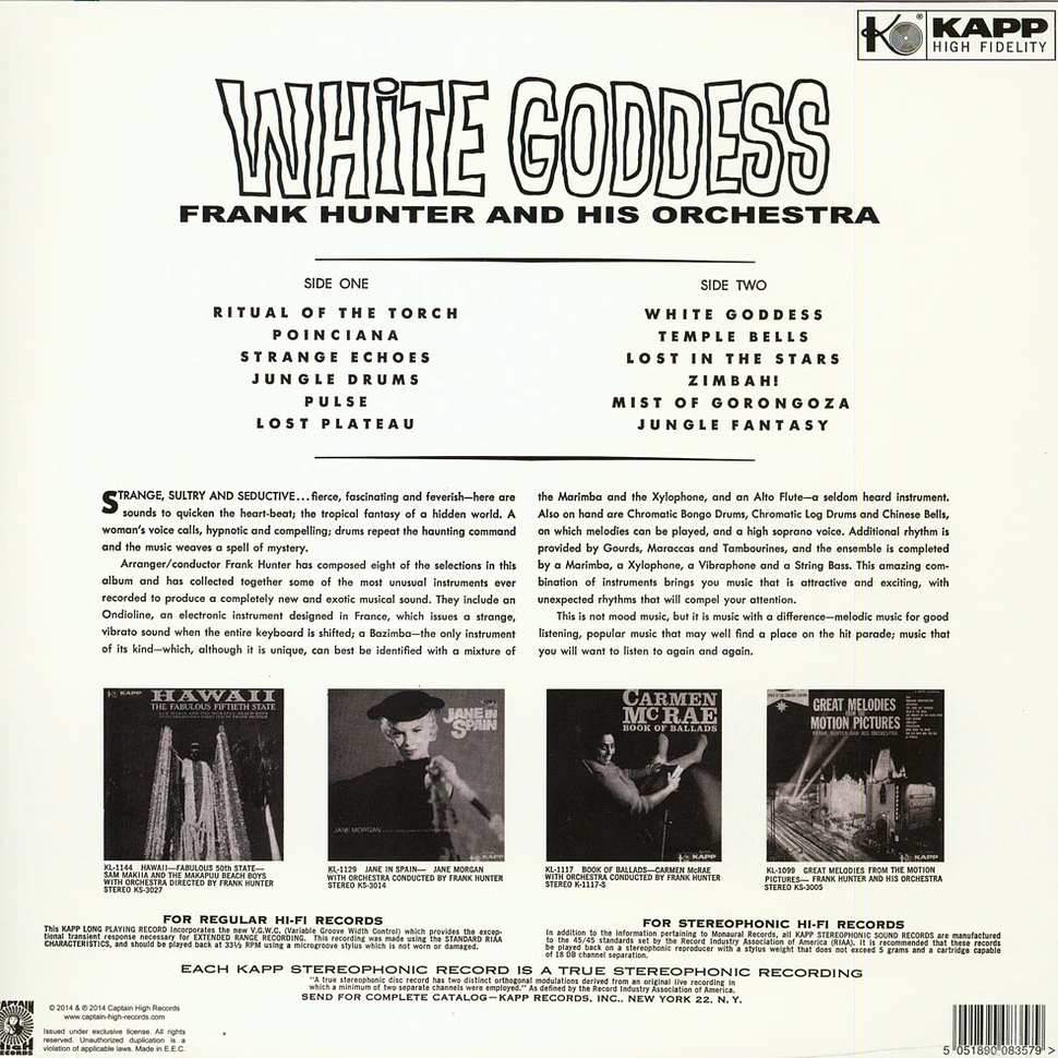 Frank Hunter And His Orchestra - White Goddess