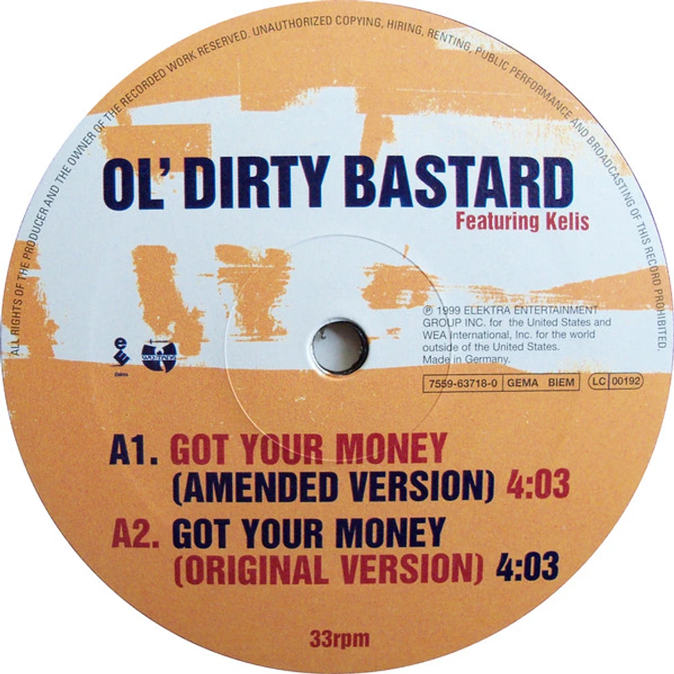 Ol' Dirty Bastard Featuring Kelis - Got Your Money
