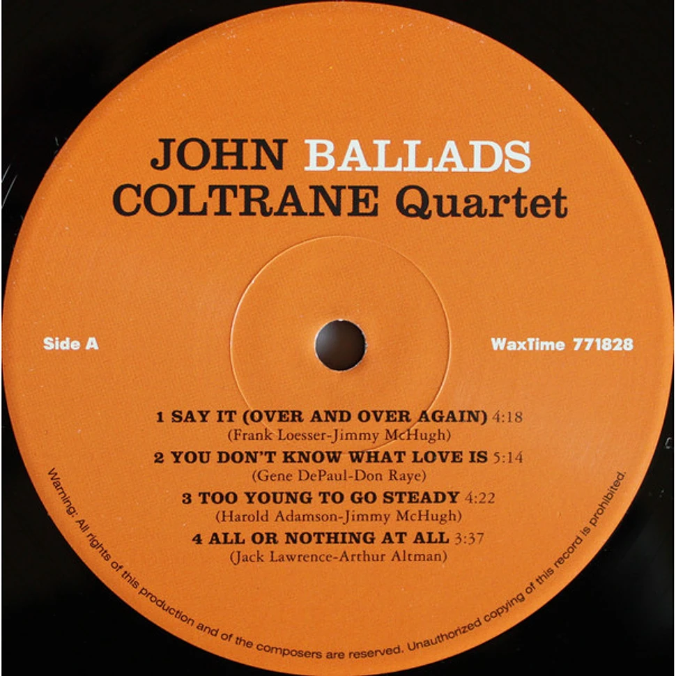 The John Coltrane Quartet - Ballads