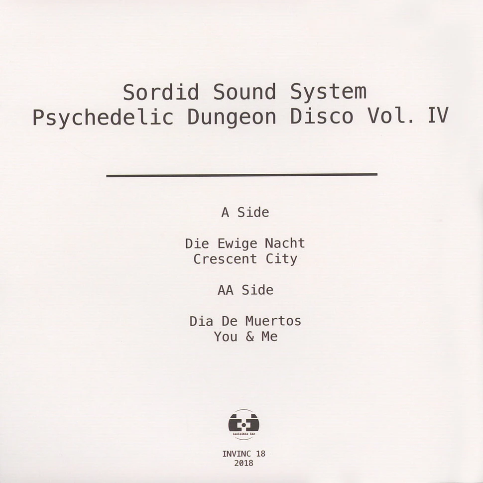 Sordid Sound System - Psychedelic Dungeon Disco Volume 4