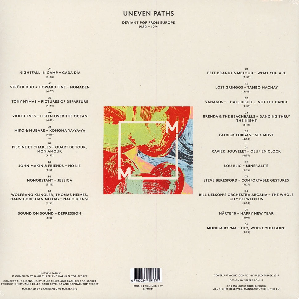V.A. - Uneven Paths: Deviant Pop From Europe 1980-1991
