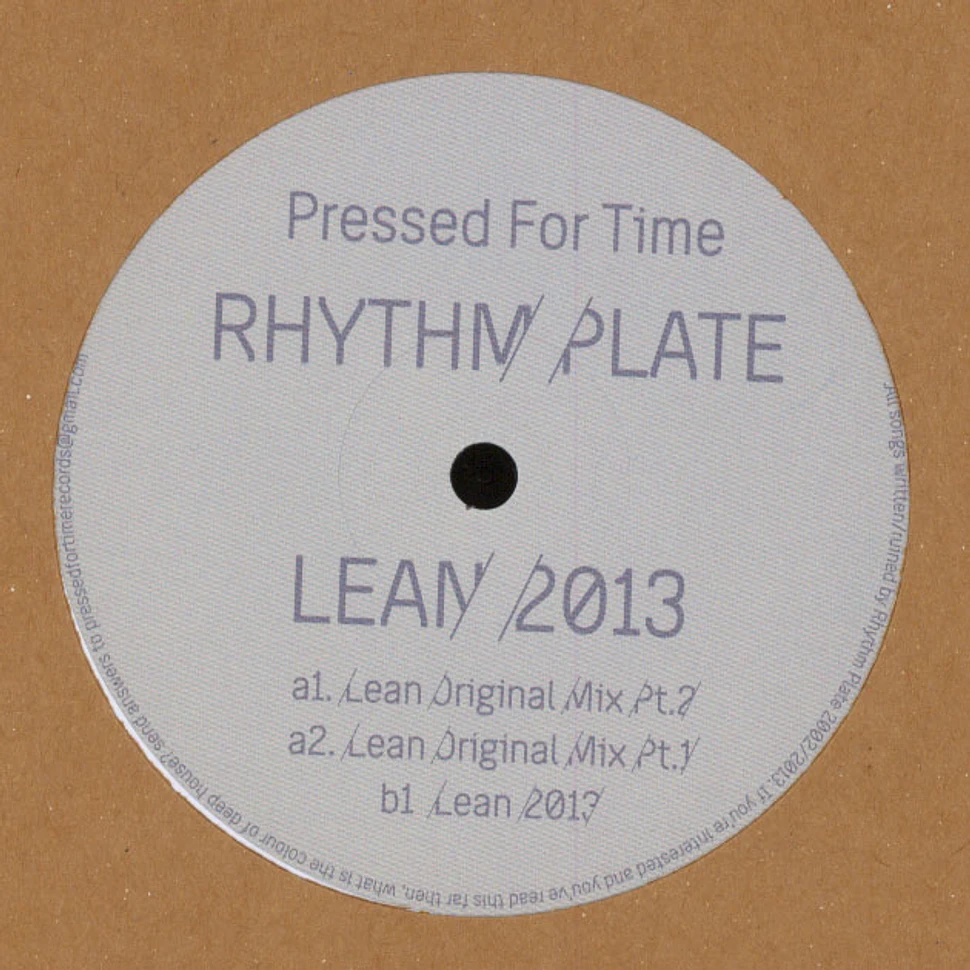Rhythm Plate - Lean