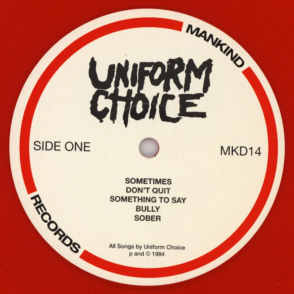 Uniform Choice - Original Demo July 19, 1984