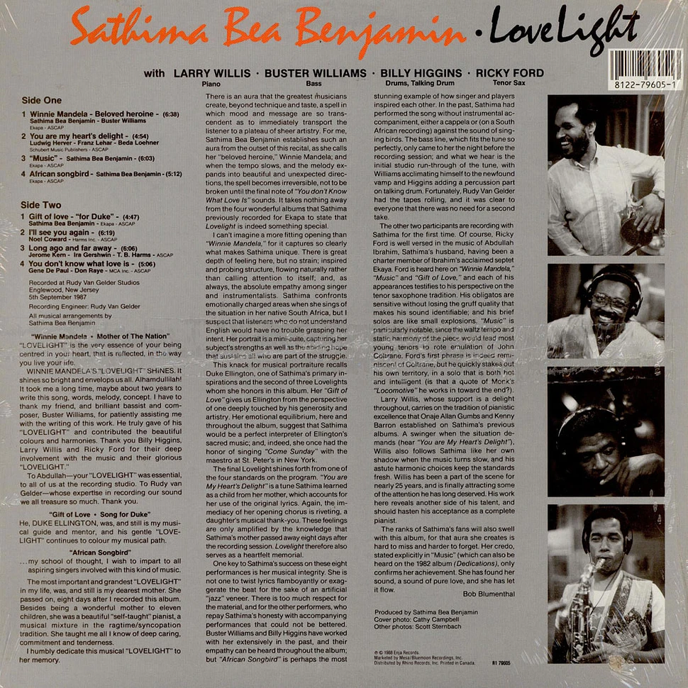 Sathima Bea Benjamin - Love Light