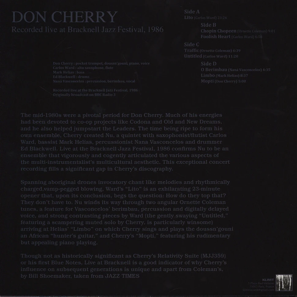 Don Cherry - Live At The Bracknell Jazz Festival