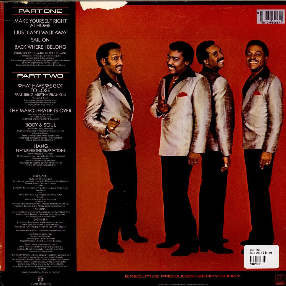 Four Tops - Back Where I Belong