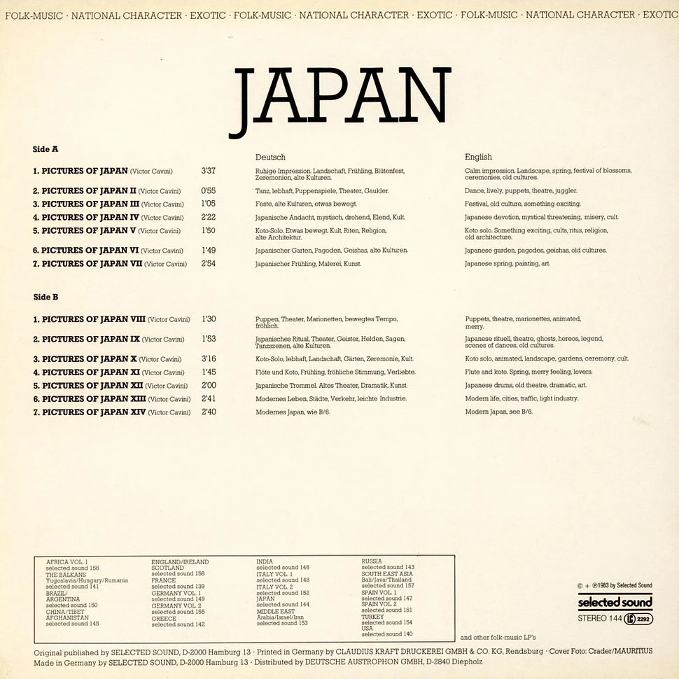 Victor Cavini – Japan（Japan - Victor Cavini | LP | Recordsale）