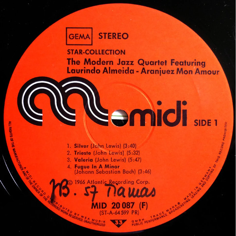 The Modern Jazz Quartet Feat. Laurindo Almeida - Aranjuez Mon Amour