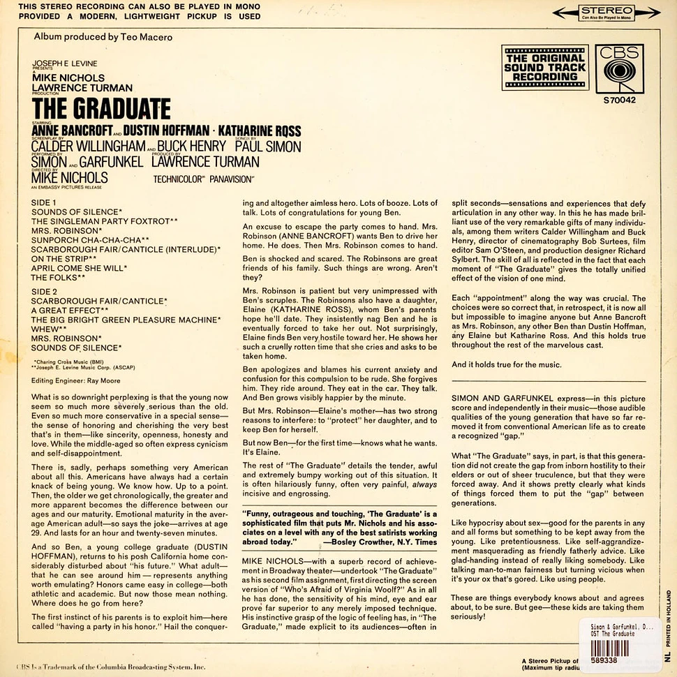 Paul Simon, Simon & Garfunkel, Dave Grusin - The Graduate (The Original Soundtrack Recording)