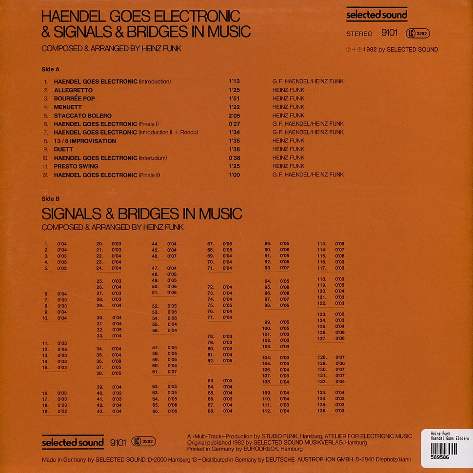 Heinz Funk - Haendel Goes Electronic & Signals & Bridges In Music