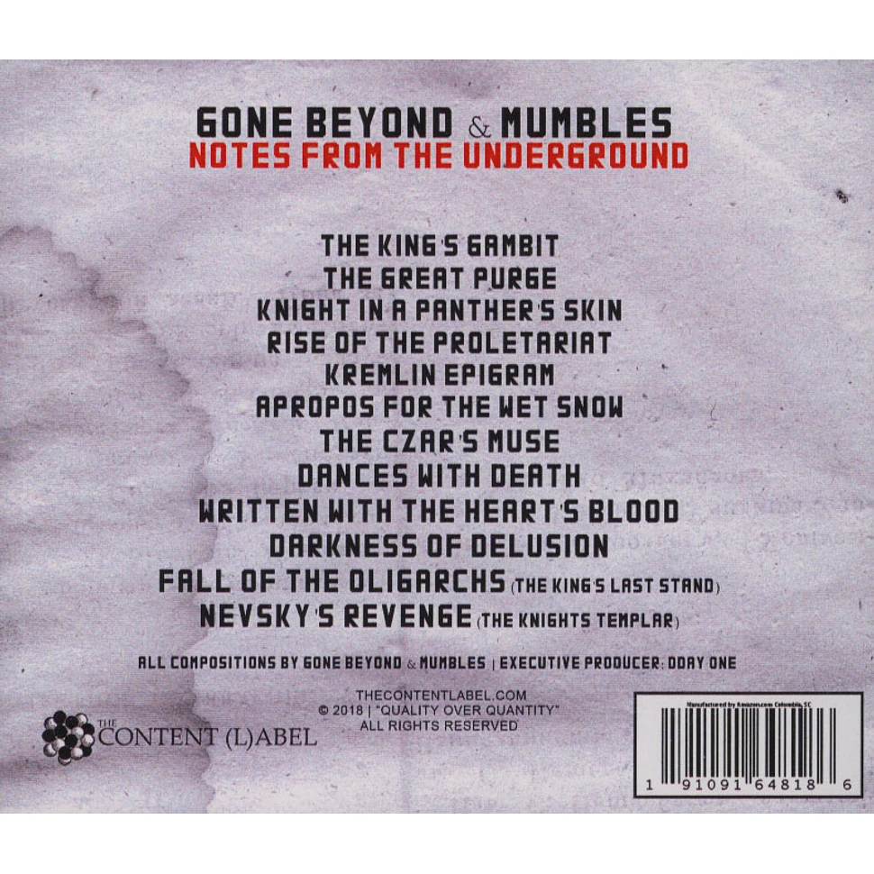 Gone Beyond & Mumbles - Notes From The Underground