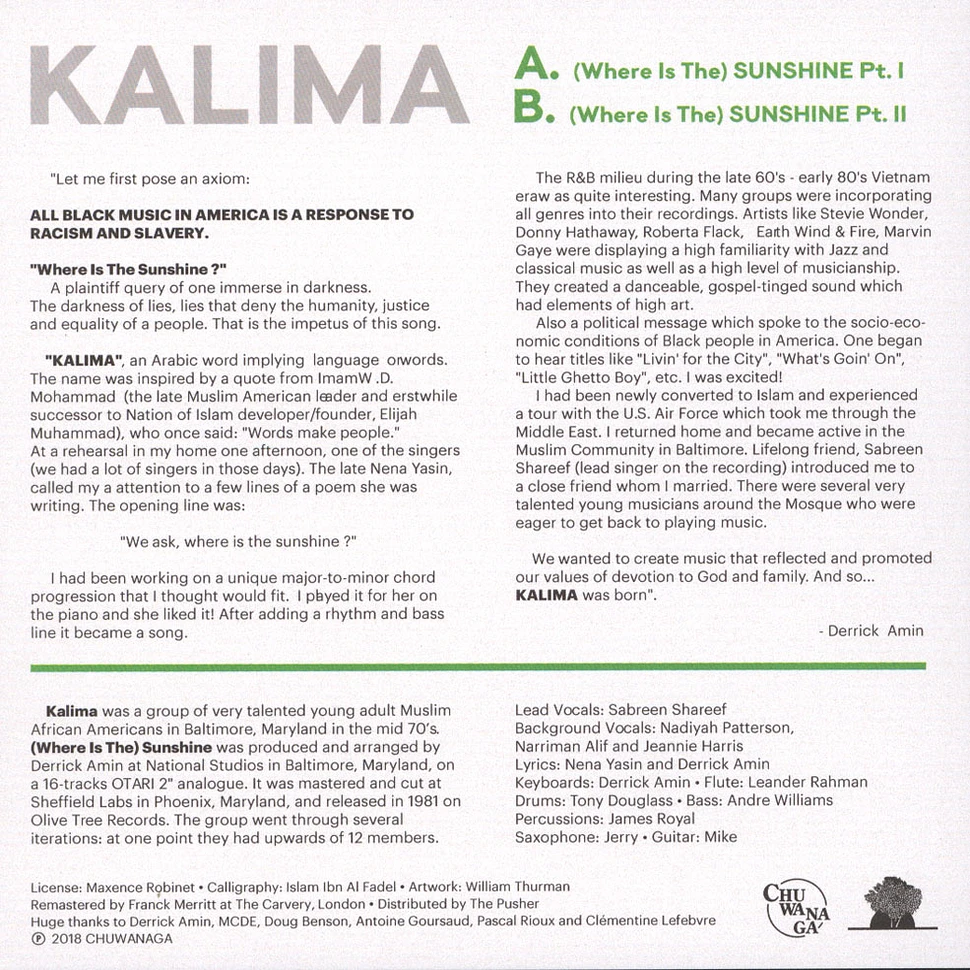 Kalima - (Where Is The) Sunshine