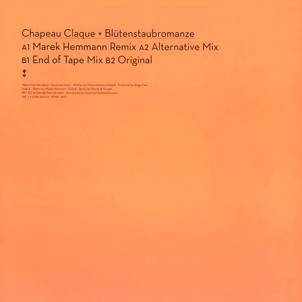 Chapeau Claque - Blütenstaubromanze