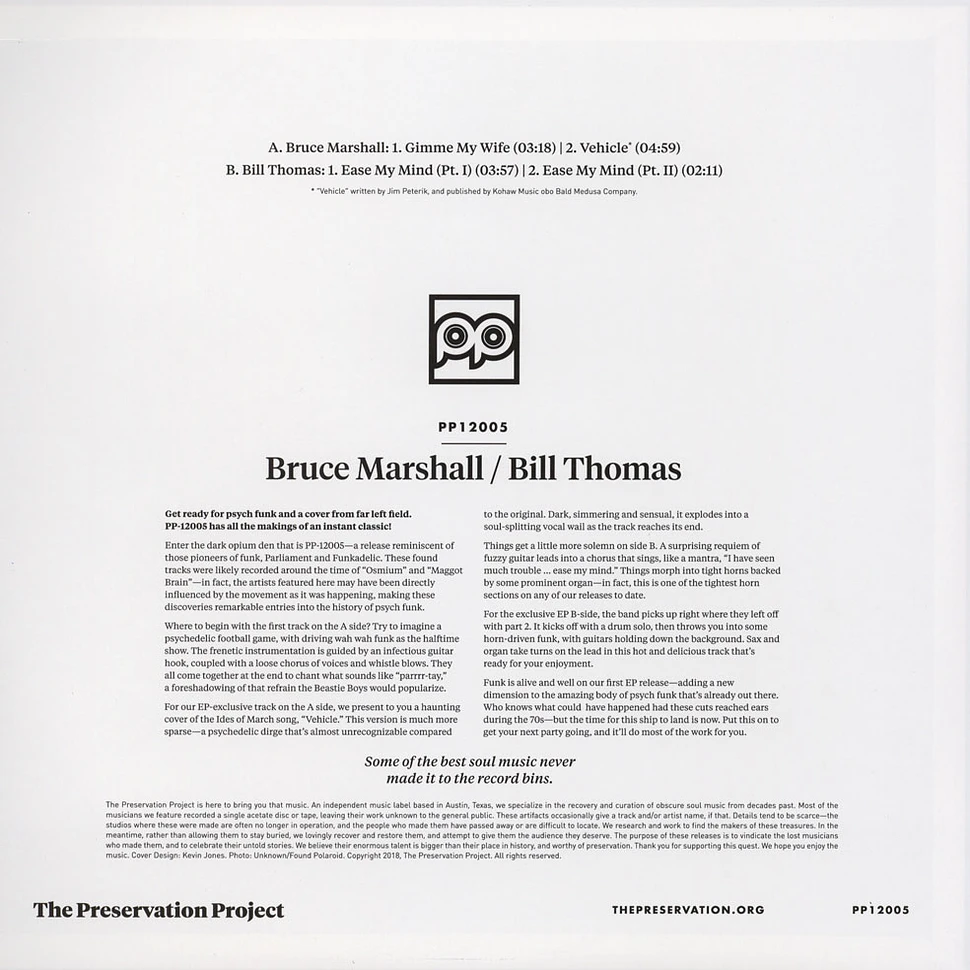 Bruce Marshall / Bill Thomas - The Bruce Marshall / Bill Thomas EP