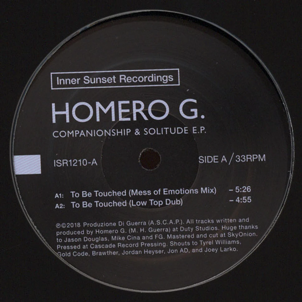 Homero G. - Companionship And Solitude EP