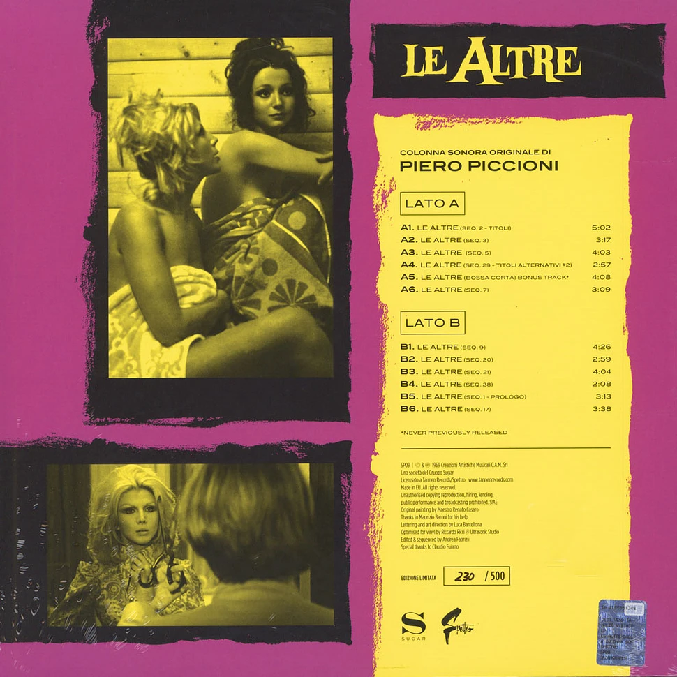 Piero Piccioni - OST Le Altre Black Vinyl Edition