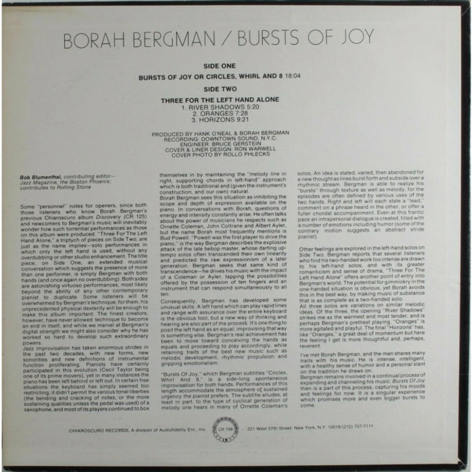 Borah Bergman - Bursts Of Joy