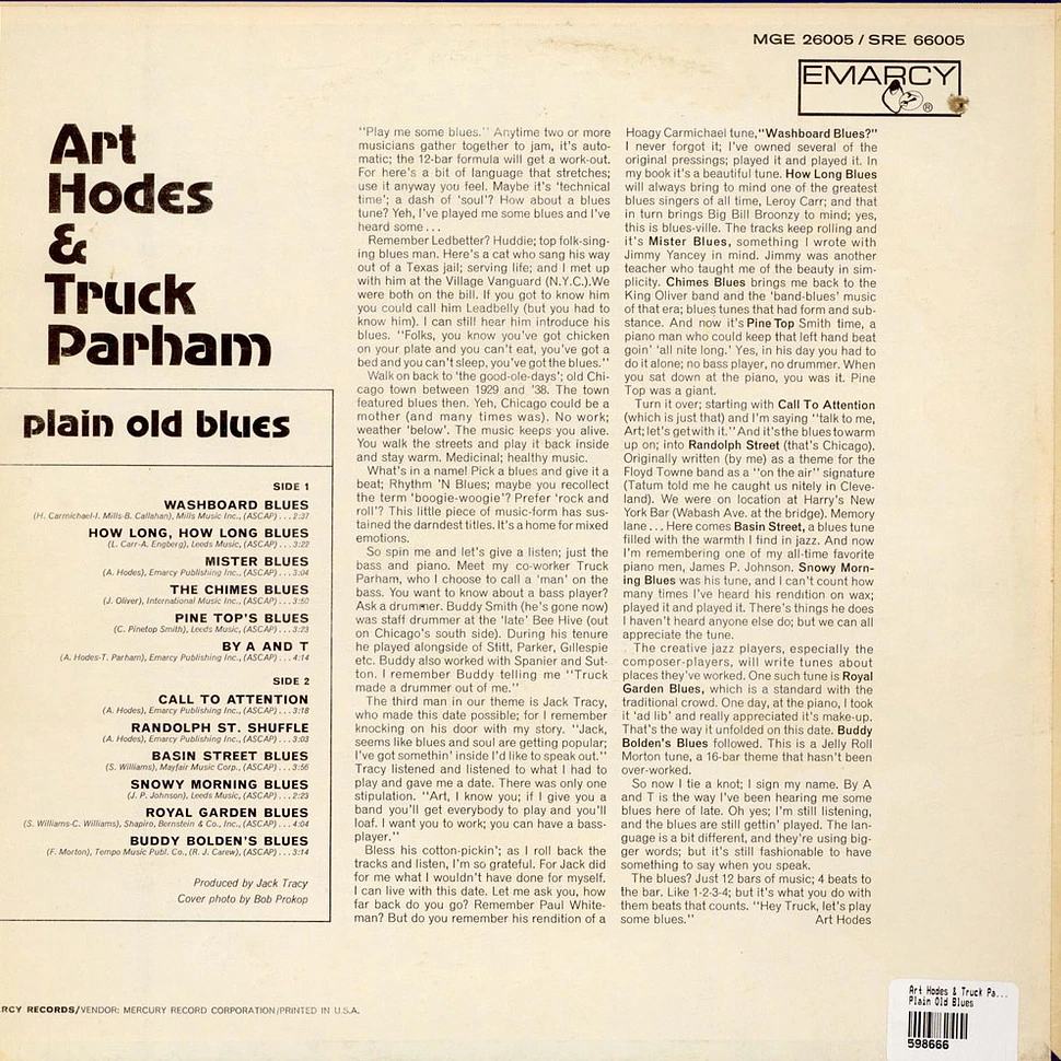 Art Hodes & Truck Parham - Plain Old Blues