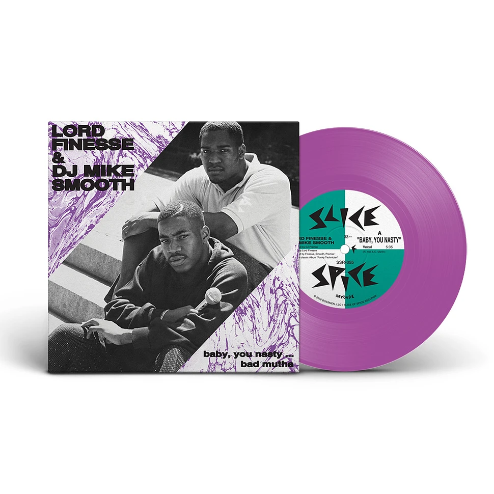 Lord Finesse & DJ Mike Smooth - Baby You Nasty (OG Mix) / Bad Mutha (Extended Mix) Purple Vinyl Edition