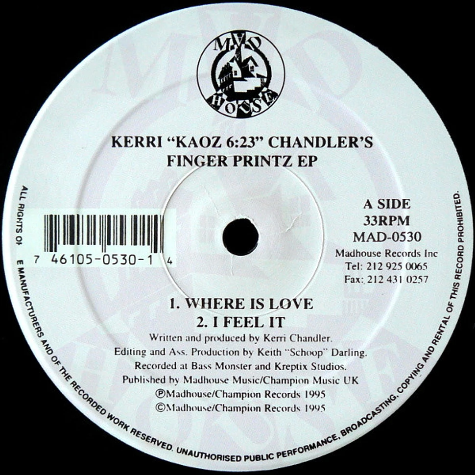 Kerri Chandler - Finger Printz EP