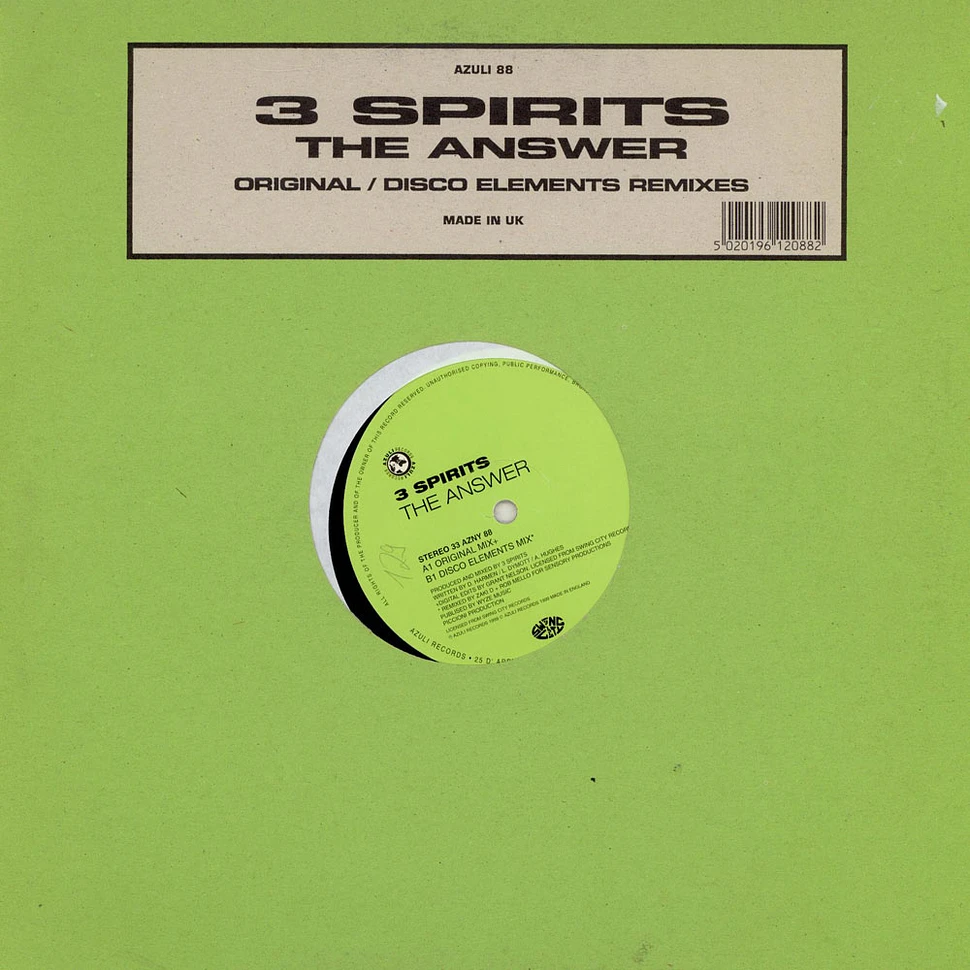 3 Spirits - The Answer (Original / Disco Elements Remixes)