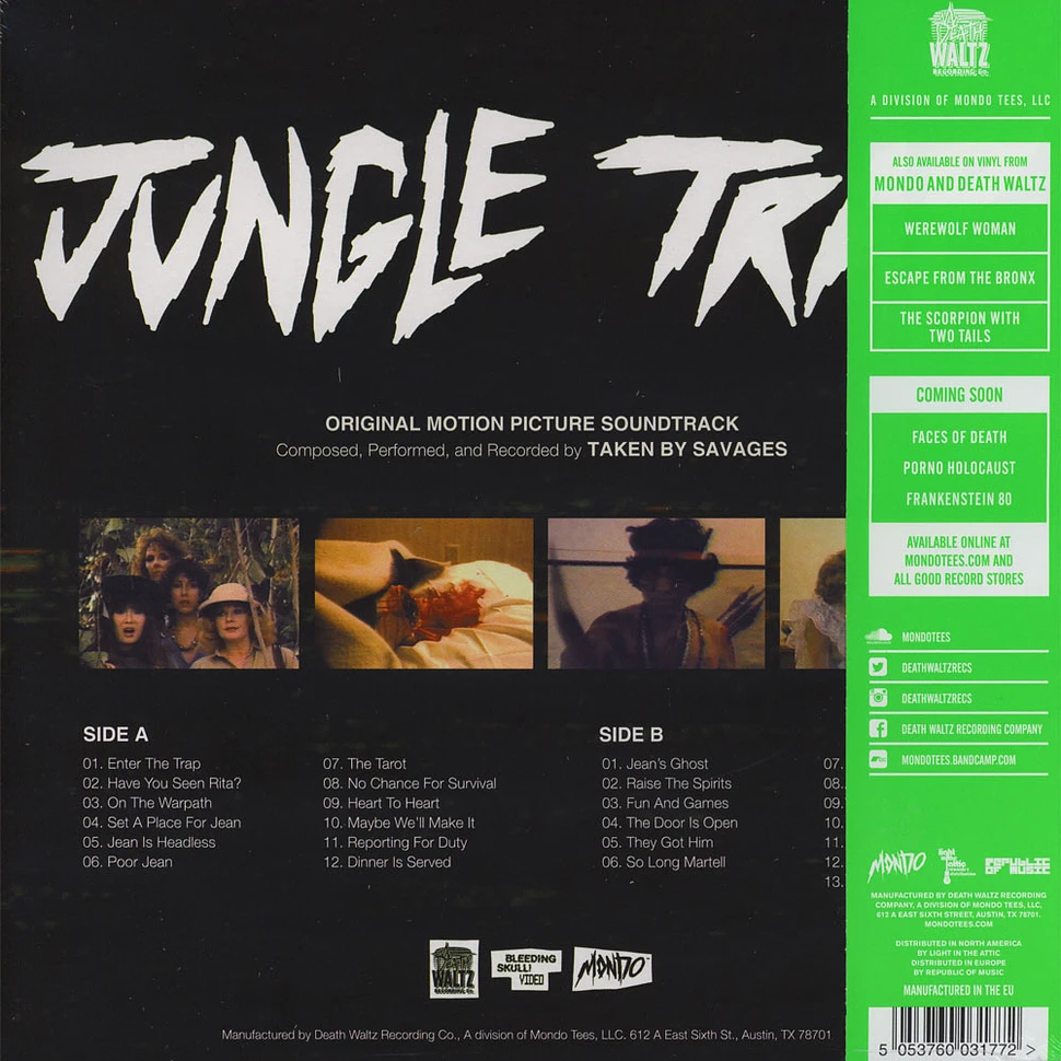 Taken by Savages - OST Jungle Trap Green Blood Splattered Vinyl Edition