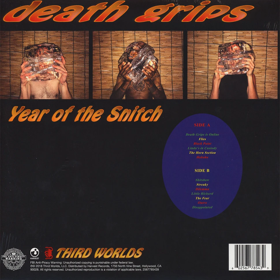 Death Grips - Year Of The Snitch Clear Vinyl Edition