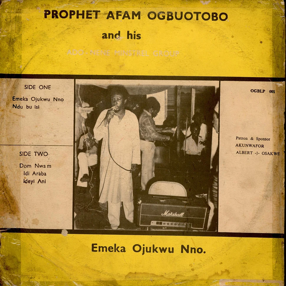 Prophet Afam Ogbuotobo And His Ado-Nene Minstrel Group - Emeka Ojukwu Nno