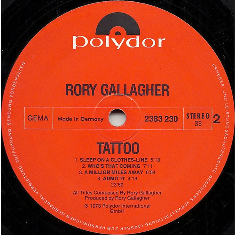 Rory Gallagher - Tattoo