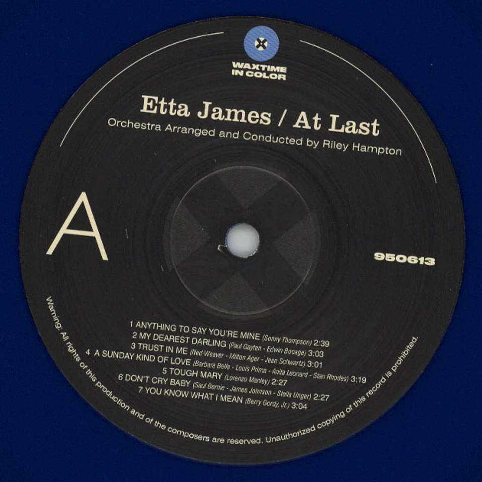 Etta James - At Last! Transparent Blue Vinyl Edition