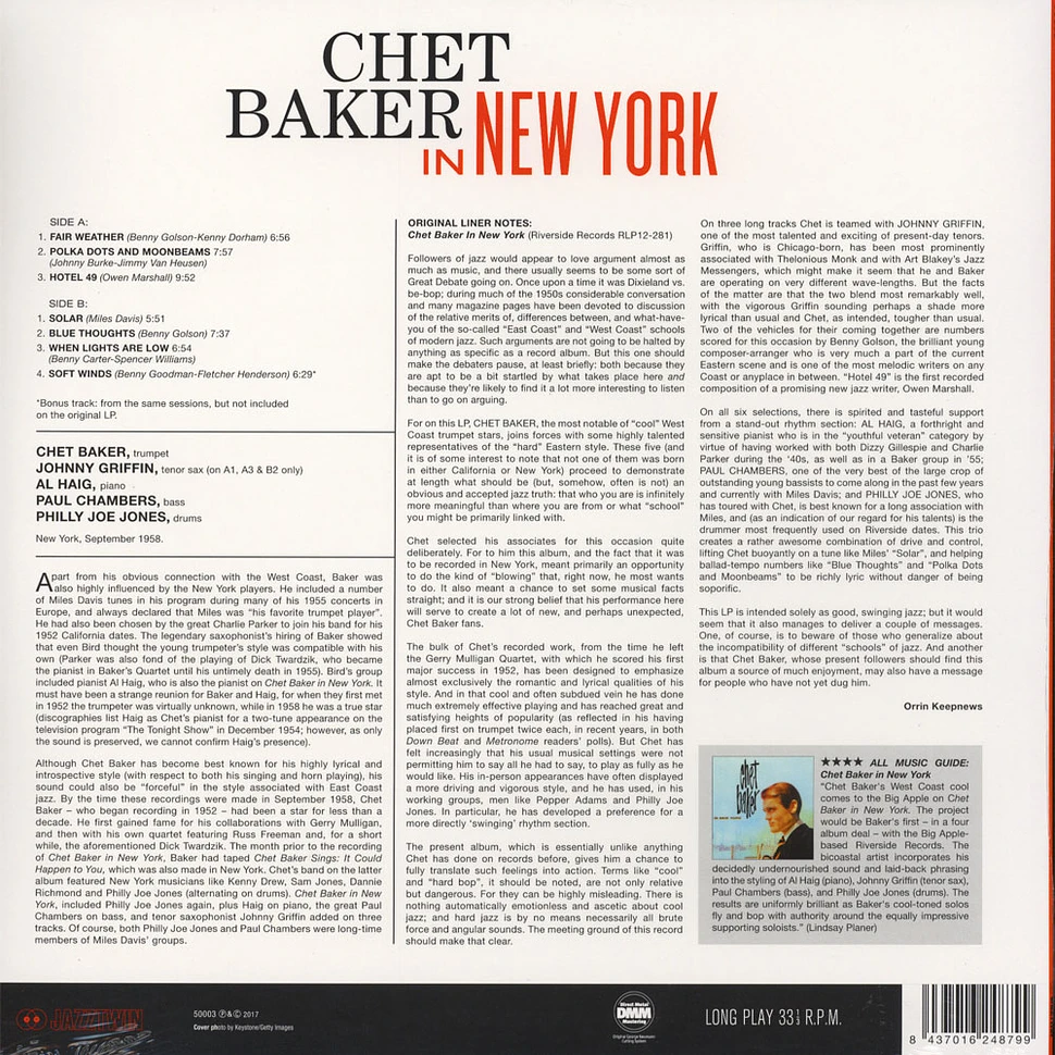 Chet Baker - Chet In New York