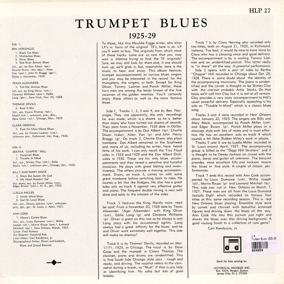 V.A. - Trumpet Blues 1925-29