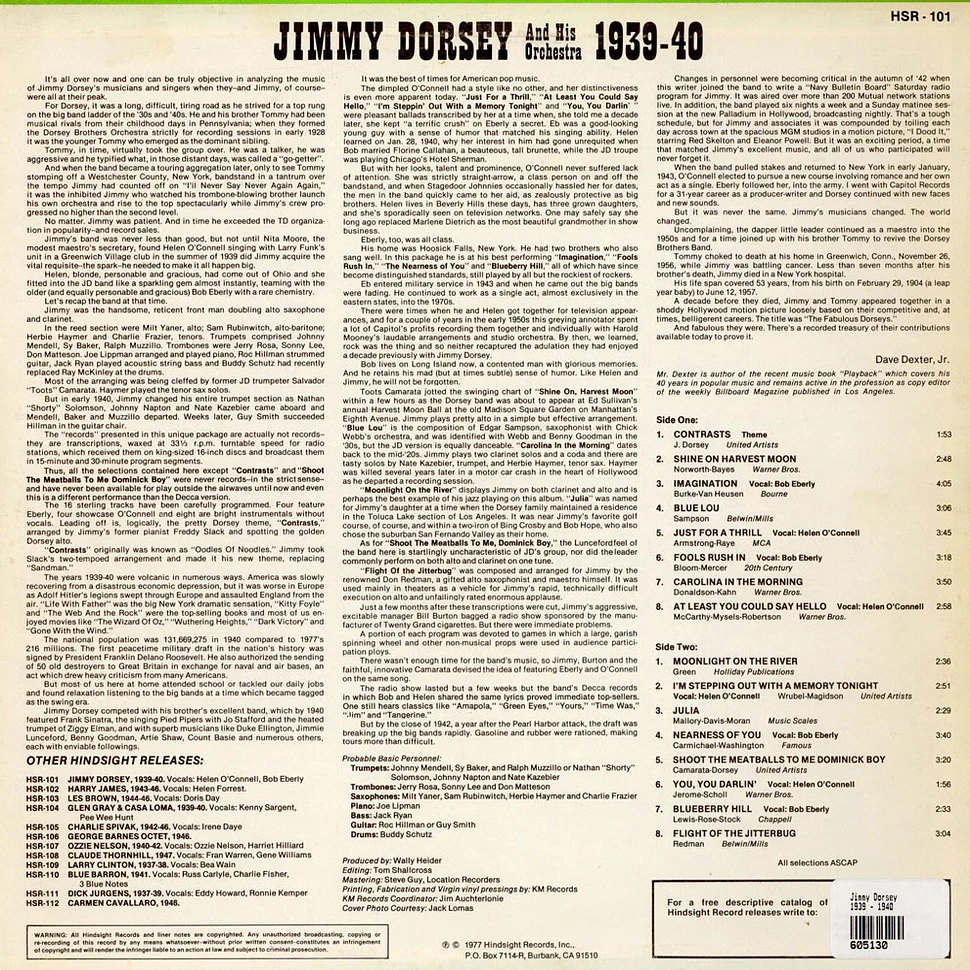 Jimmy Dorsey - 1939 - 1940