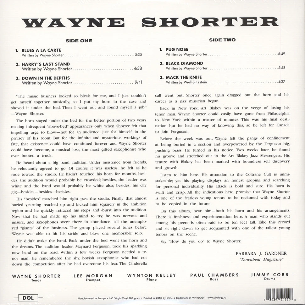 Wayne Shorter - Introducing Wayne Shorter Gatefold Sleeve Edition