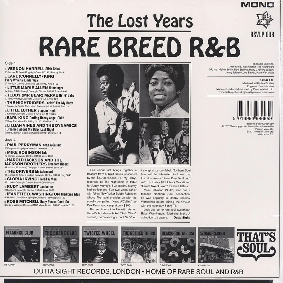 V.A. - The Lost Years Rare Breed R&B