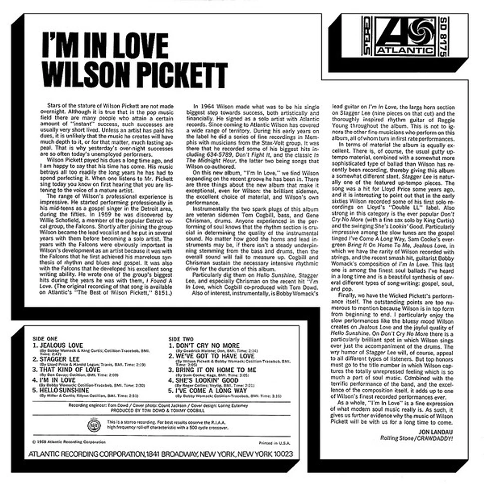 Wilson Pickett - I'm In Love