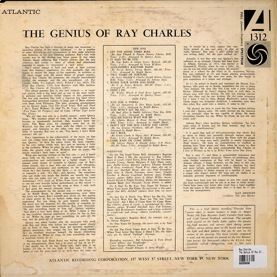 Ray Charles - The Genius Of Ray Charles