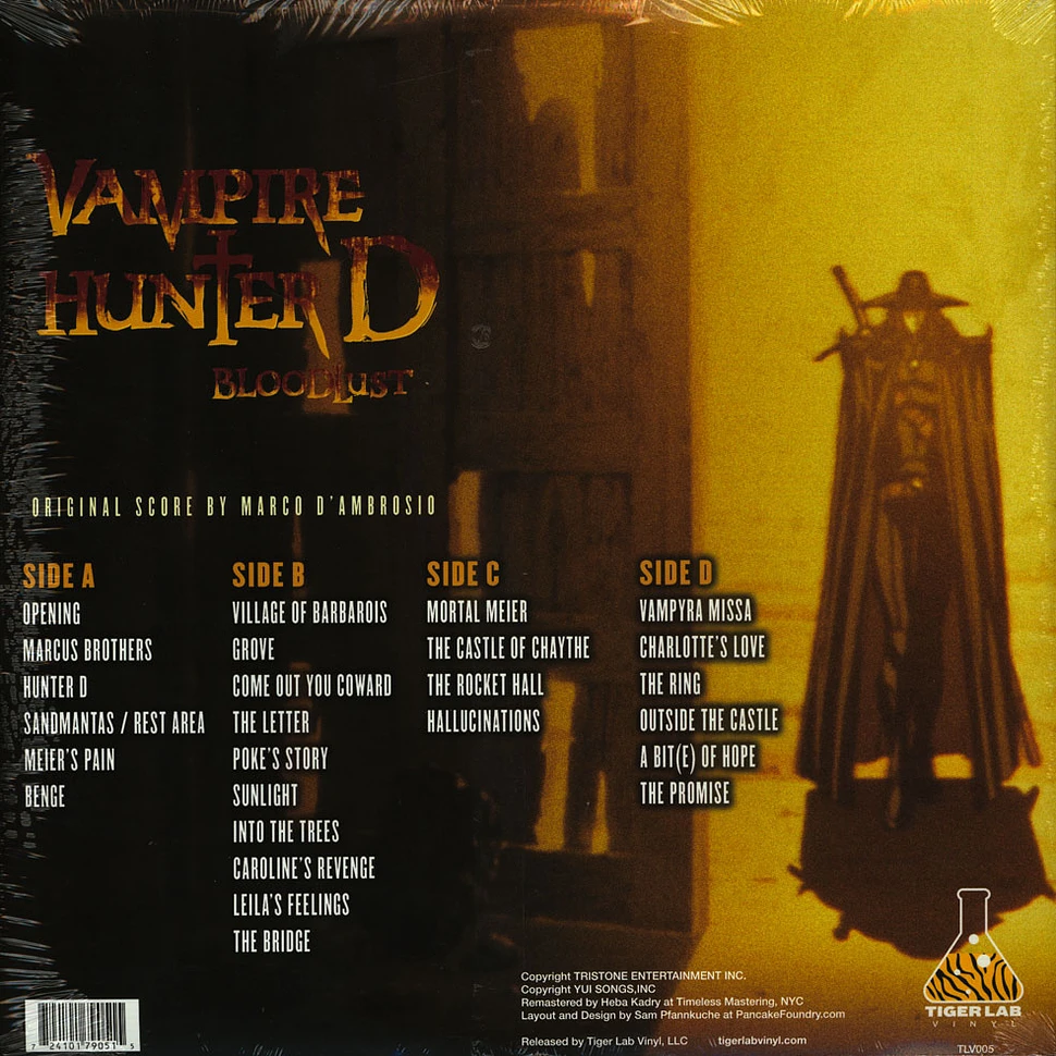 Marco D'ambrosio - OST Vampire Hunter D: Bloodlust Yellow Colored Vinyl Edition