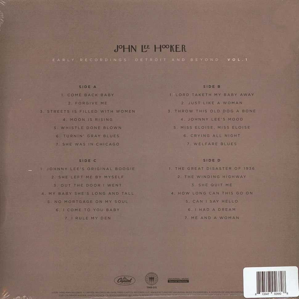 John Lee Hooker - Early Recordings: Detroit And Beyond Volume 1