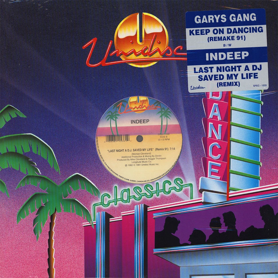 Gary's Gang / Indeep - Keep On Dancin (Remake 91) / Last Night A DJ Saved My Life (Remix 91)