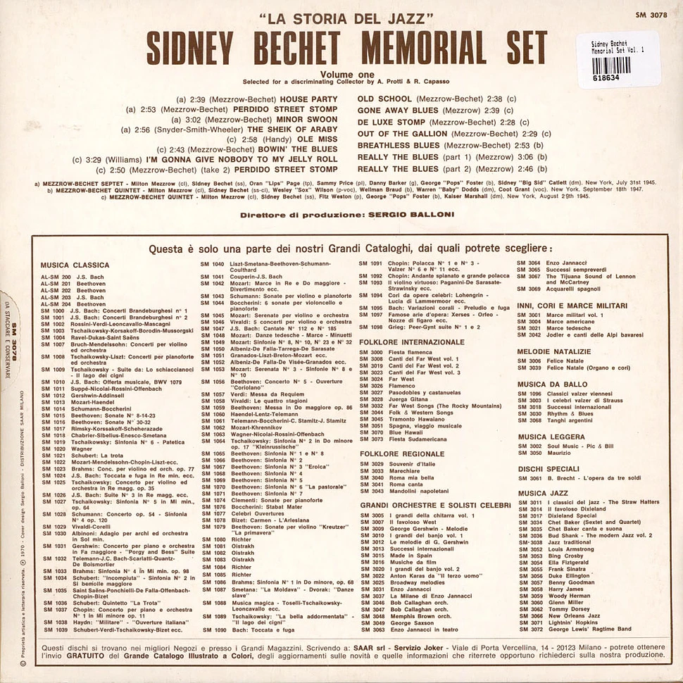 Sidney Bechet - Memorial Set Vol. 1