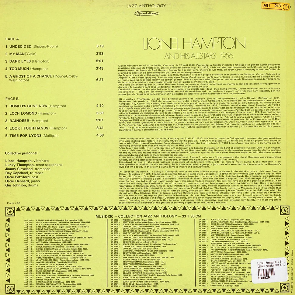 Lionel Hampton All Stars - Lionel Hampton And His Allstars 1956