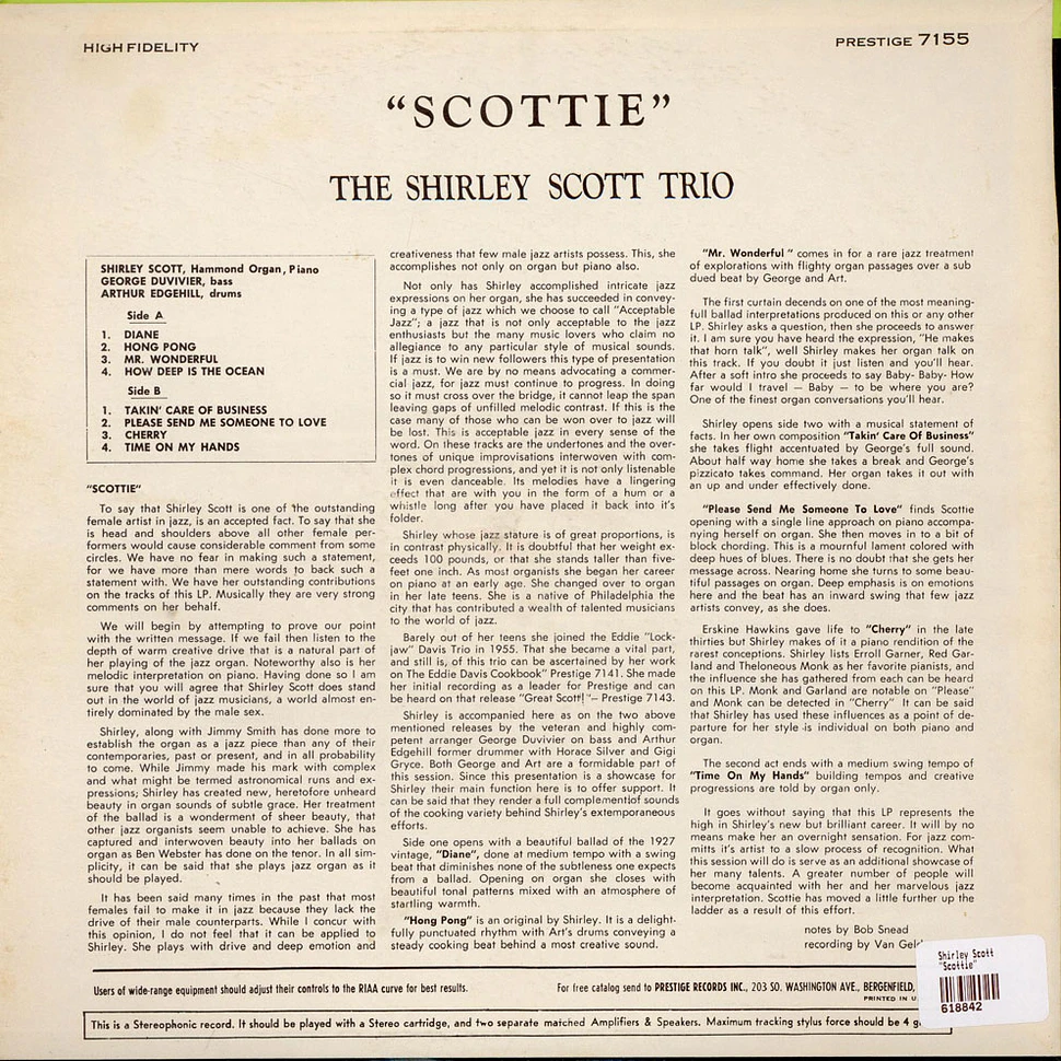Shirley Scott - "Scottie"