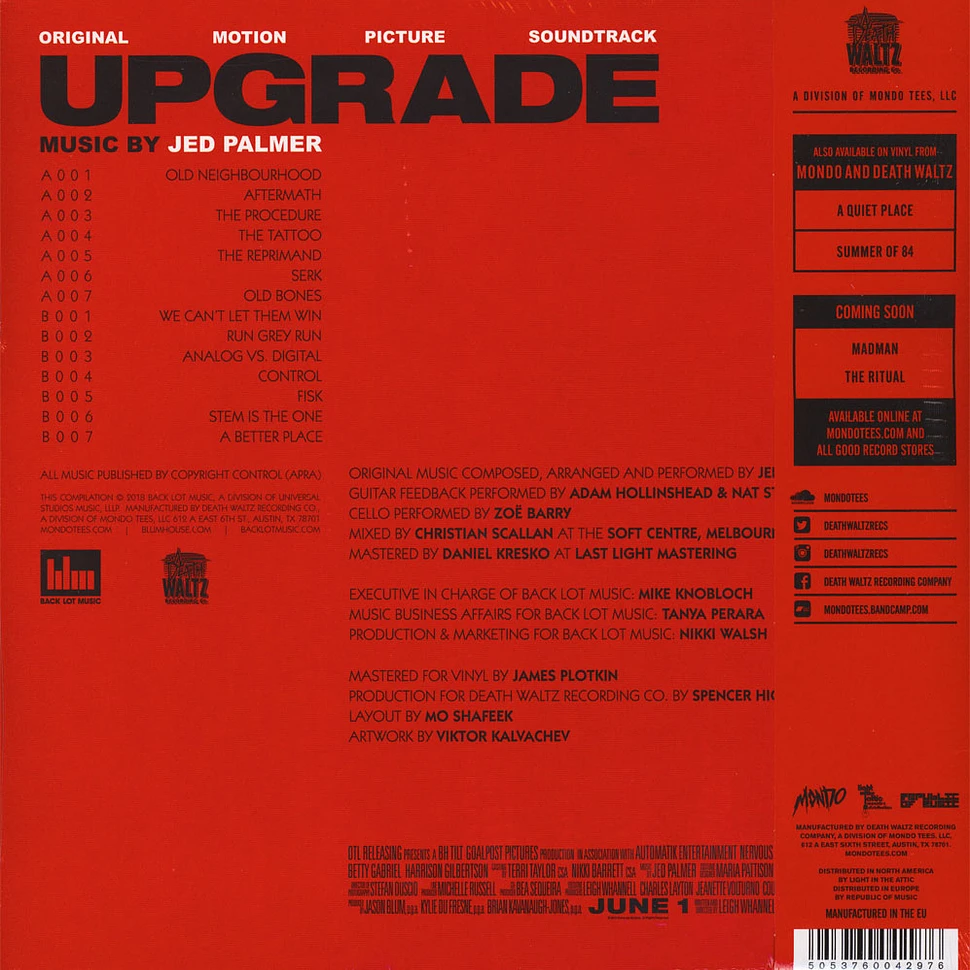 Jed Paler - OST Upgrade Blue Vinyl Edition