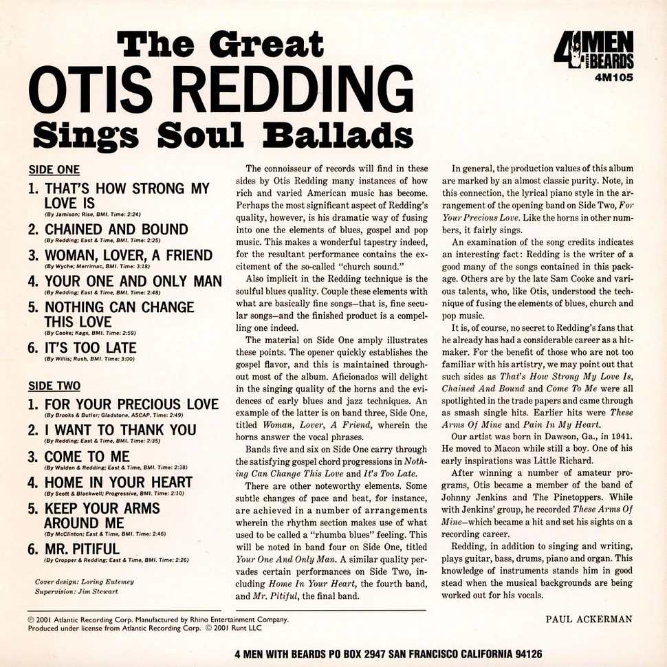 Otis Redding - The Great Otis Redding Sings Soul Ballads