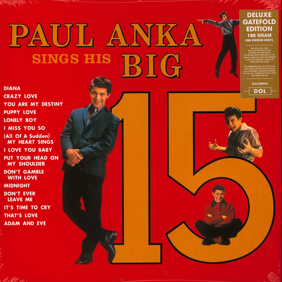 Paul Anka - Paul Anka Sings His Big 15 Gatefold Sleeve Edition