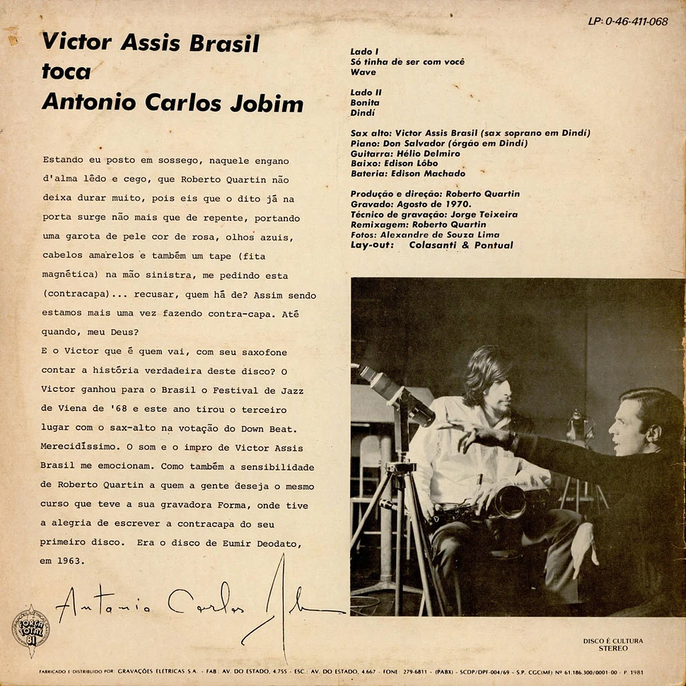 Victor Assis Brasil - Toca Antonio Carlos Jobim