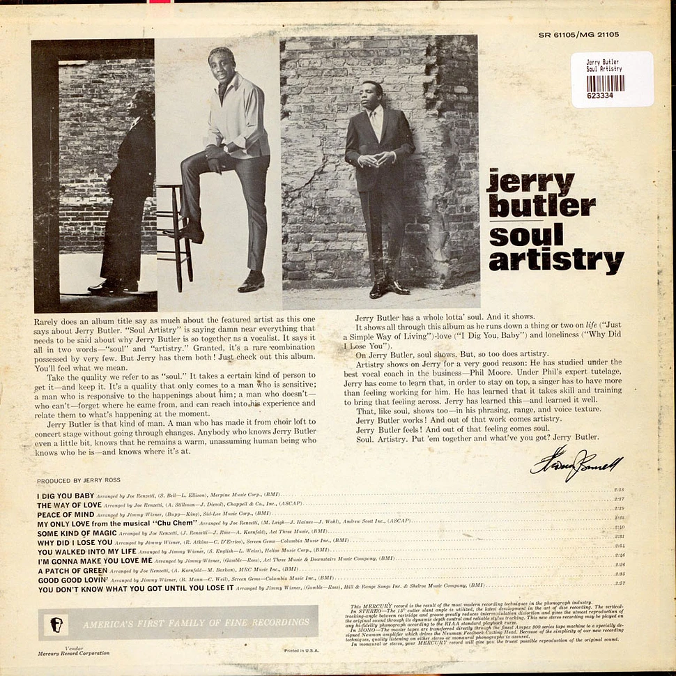 Jerry Butler - Soul Artistry